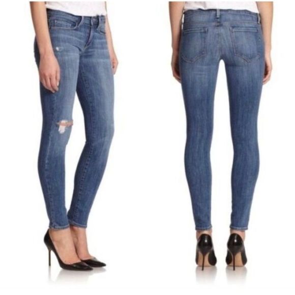 Generic Denim The Stem Sz Twenty Five Blue Cotton Stretch Mid Rise Skinny Jean - Picture 1 of 16